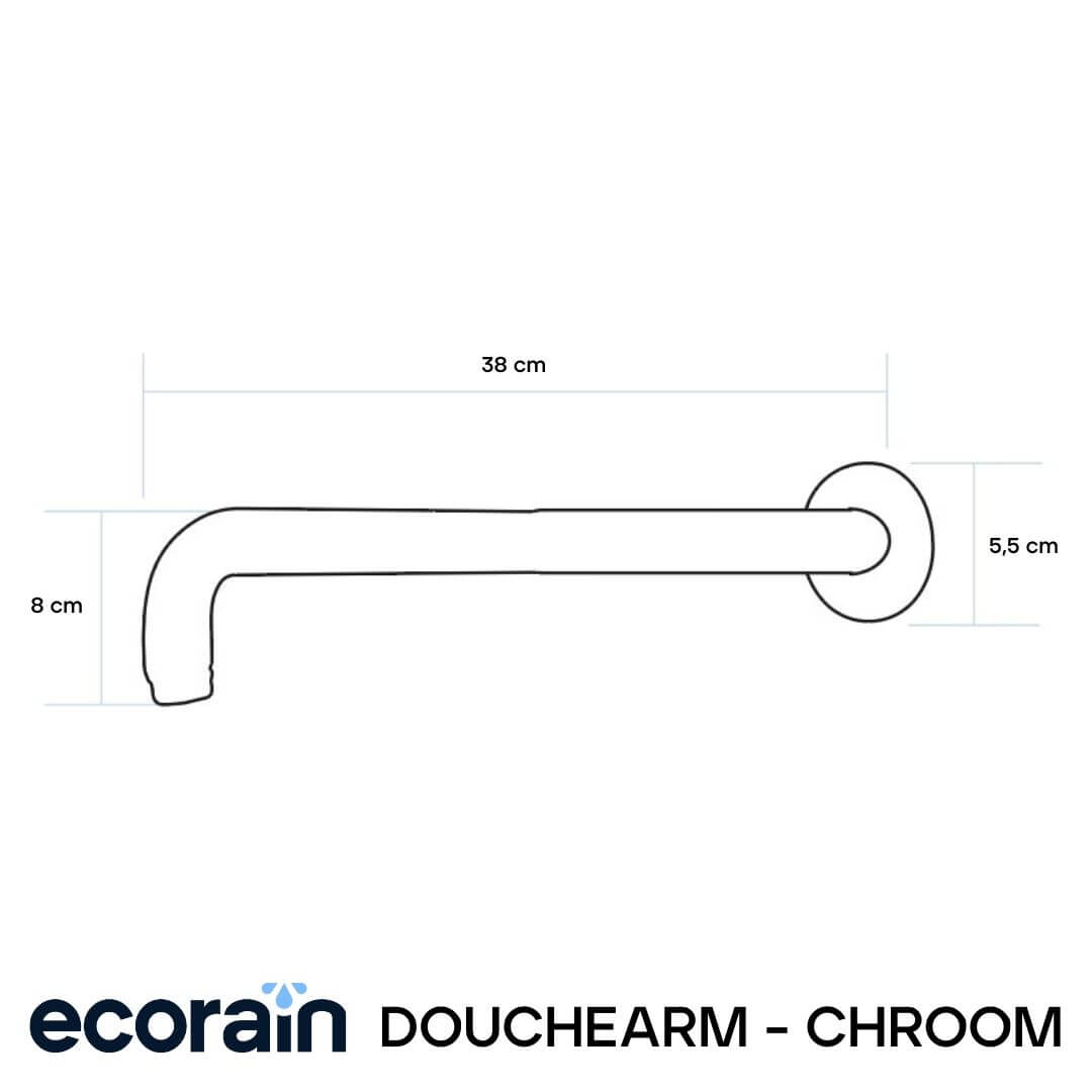 Hoofddouche Douchearm 48 cm - Chroom