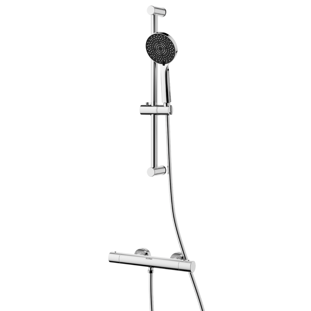 Stainless steel sliding bar Shower set Charly - Chrome